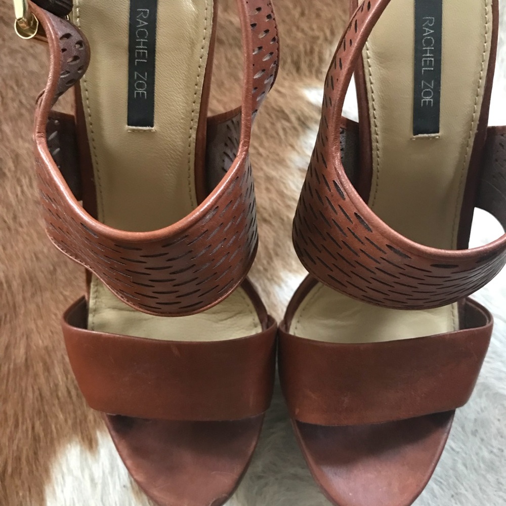 Rachel Zoe Beau Vachetta Platform Heels 7.5 - Picture 7 of 8